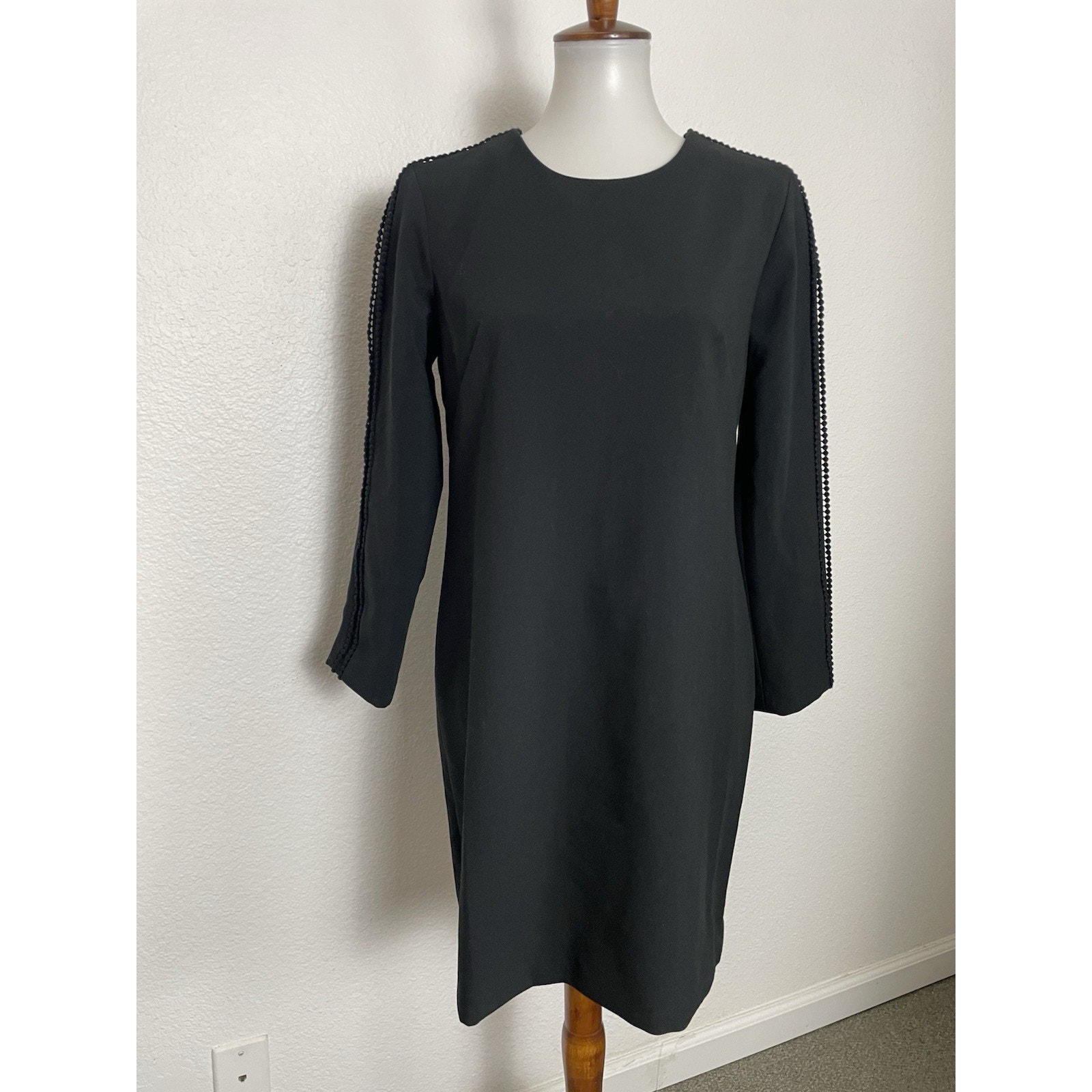 Banana Republic Mini Shift Dress Crochet Trim Evening Party
